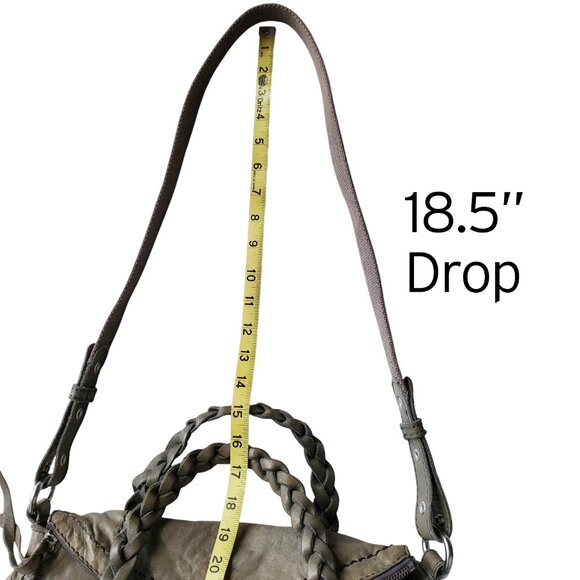 Lucky Brand Buttery Soft Leather Convertible Satchel Large Messenger Bag - Picture 14 of 16